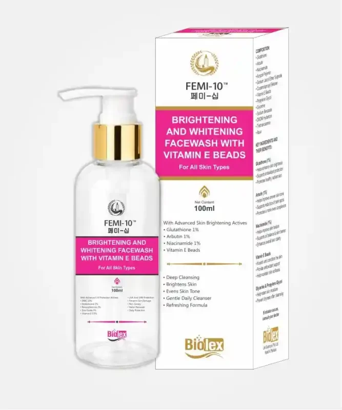 FEMI-10™ Brightening & Whitening Facewash with Vitamin E Beads